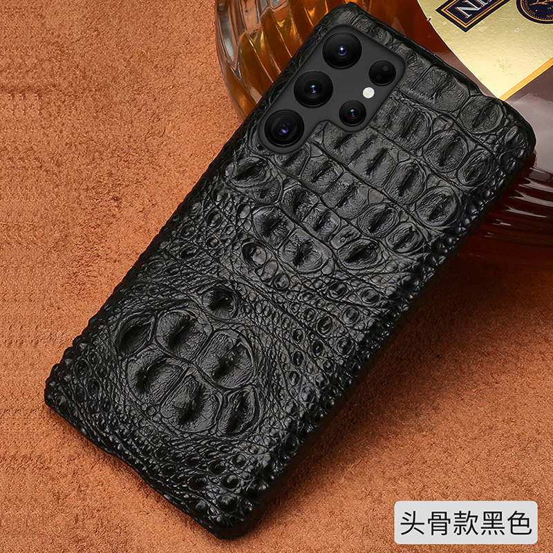 Applicable Samsung S25 Ultra crocodile leather phone case Galaxy S24 protective case luxury anti-drop men's case
