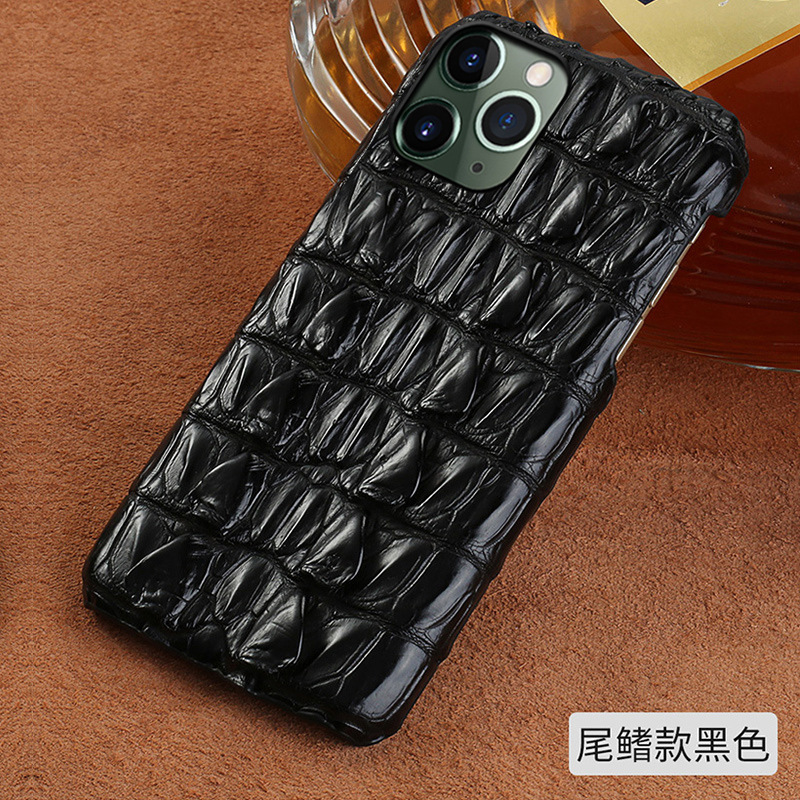 Applicable Apple 16 phone case crocodile leather iPhone 17 Pro Max genuine leather 15 Plus leather case XS Max protection