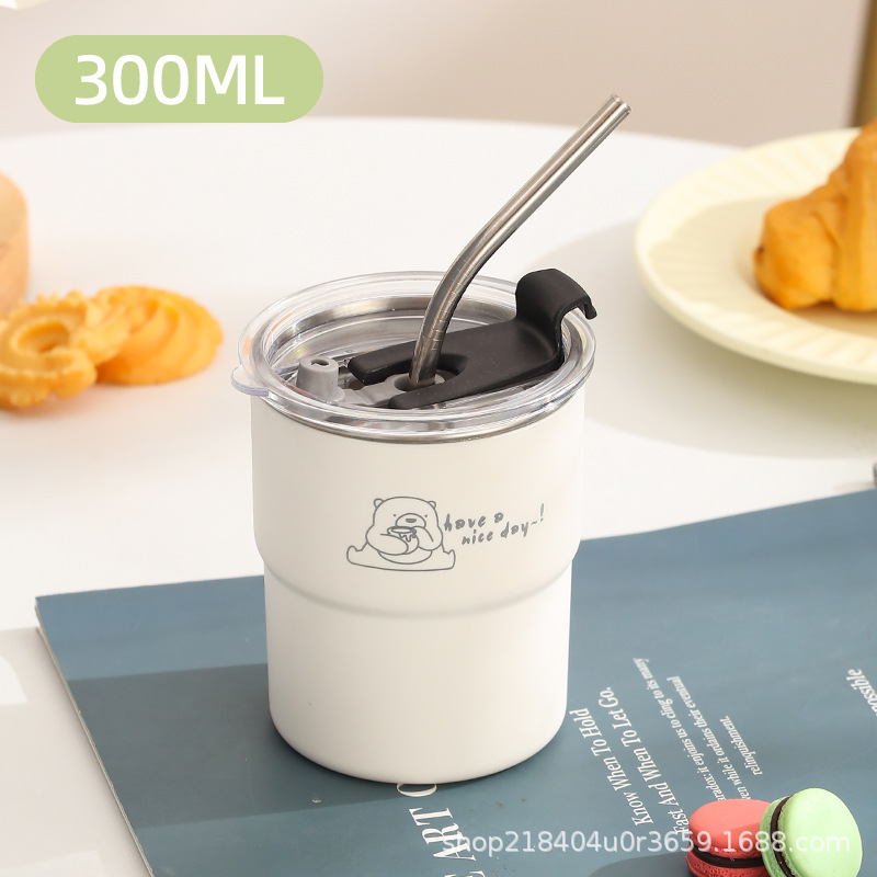304 stainless steel mug household water cup shatterproof student office coffee cup tea cup milk cup