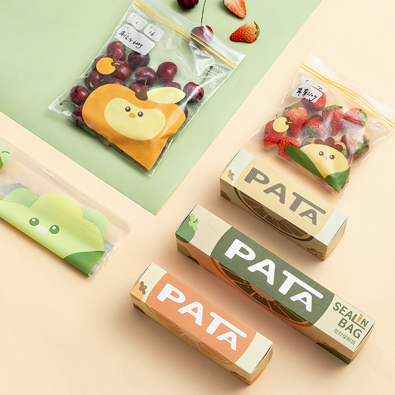 Seal Bag Food Grade Fresh-Keeping Bag Self-Sealing Thickened Household Refrigerator Storage Freezing Specialized Portion Bag with Seal