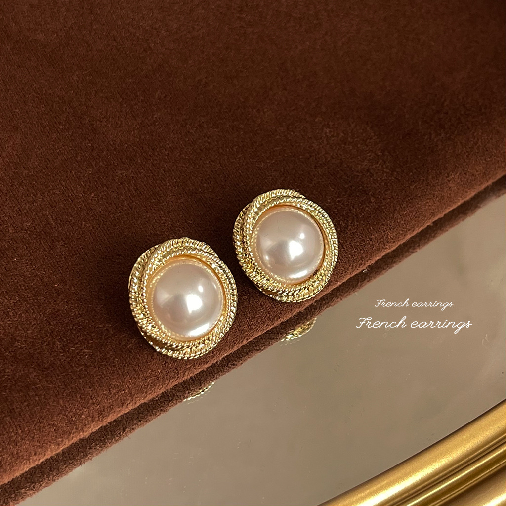 Vintage style elegant silver-plated needle earrings heavy work exaggerated earrings