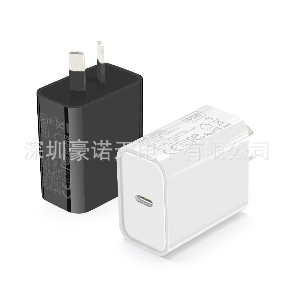 GaN PD45W Fast Charging Head US EU Fast Charging 45W for Apple S25 Phone Charger