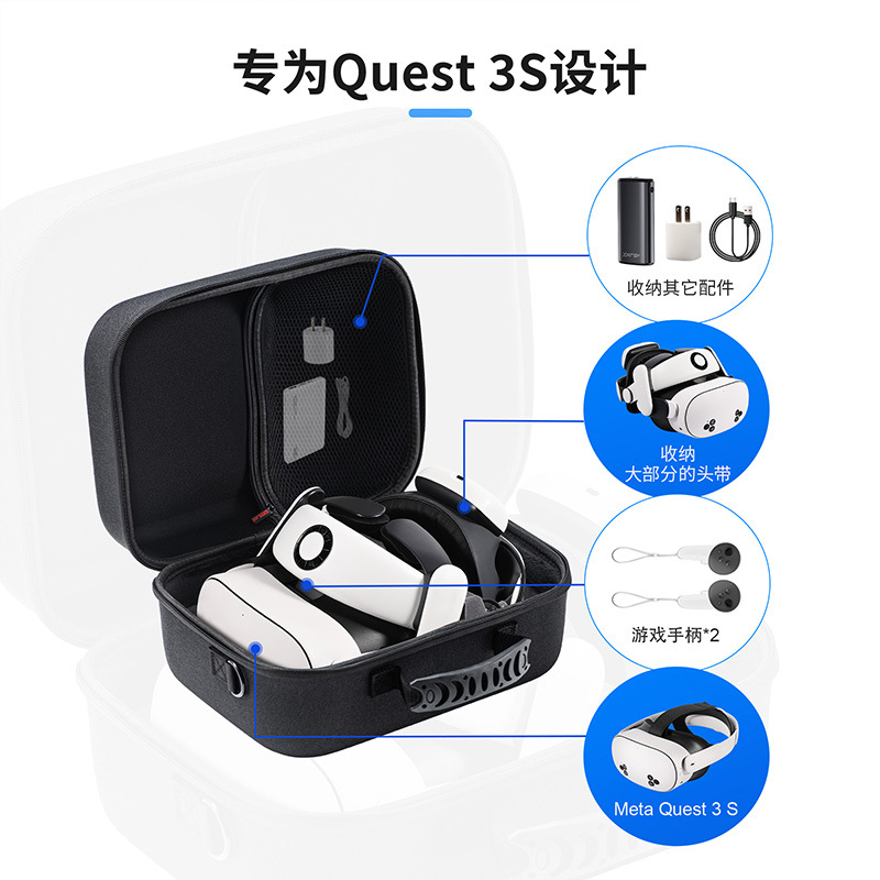 Storage bag Meta Quest 3S sling bag Quest 3 compatible elite head strap Galaxy XR accessories