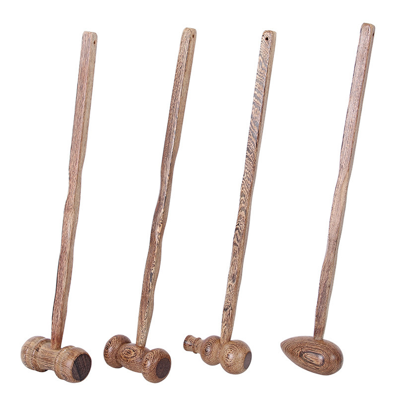 Chicken wing wood massage hammer, solid wood meridian hammer, old man's joy, tapping back massage hammer, meridian acupoint massage health stick