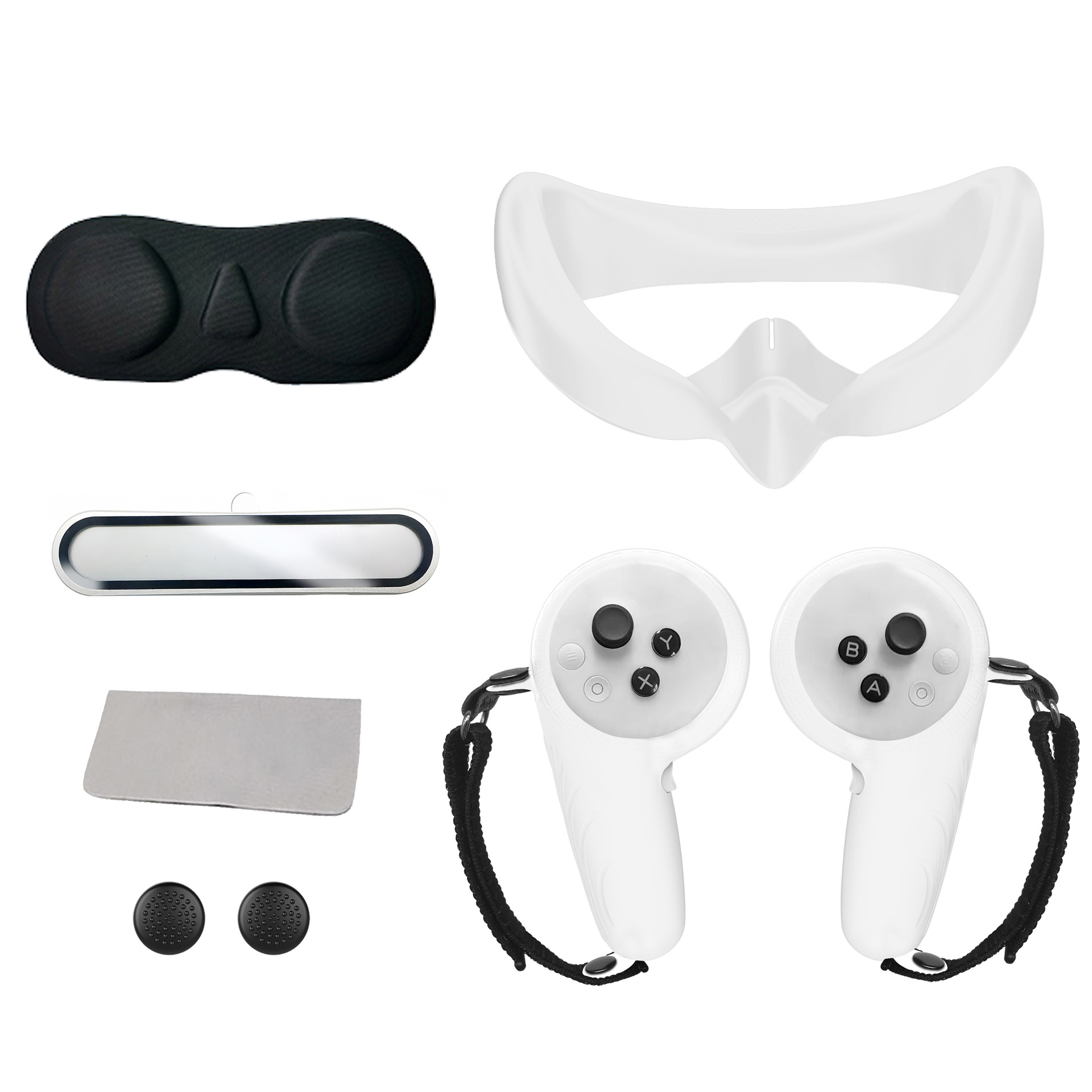 Suitable for PICO4 Ultra Silicone Face Cover Handle Protective Case Lens Film Protective Film VR Accessories Six-piece Set