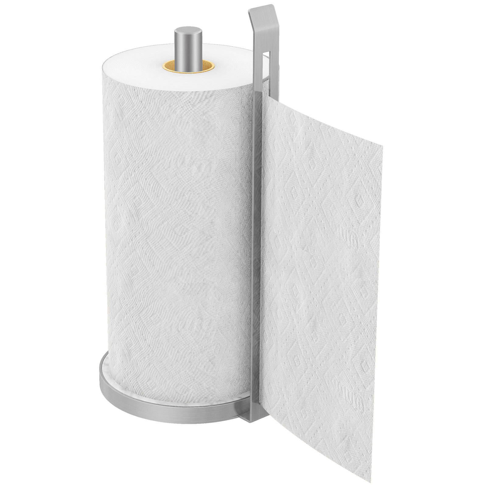 Kitchen paper towel holder marble Nordic stainless steel paper towel holder plastic wrap holder desktop storage rack vertical no-drilling
