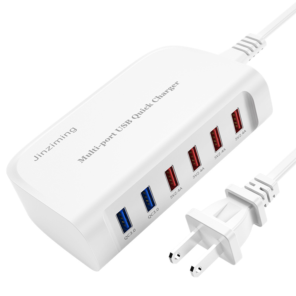 Fast charge QC 3.0 convenient charging power 84W/5v2.4A 6-port USB plug adapter
