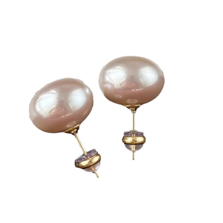 Natural freshwater pearl Chinese-style stud earrings for women 925 silver needle new ear accessories