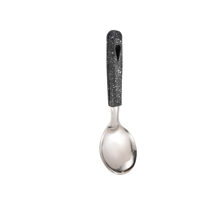 Stainless steel kitchenware cooking spatula and spoon set, stir-fry spatula, frying spatula, soup spoon, slotted spoon