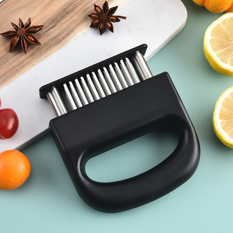 Household Stainless Steel Meat Tenderizer 48 Teeth Meat Tenderizing Needle Steak Tendon Breaker Beef Pounder BBQ Meat Tenderizer