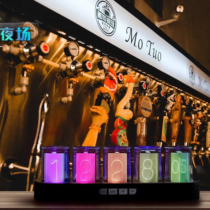 Nixie tube clock LED light gaming computer desktop technology RGB decoration set electronic DIY digital