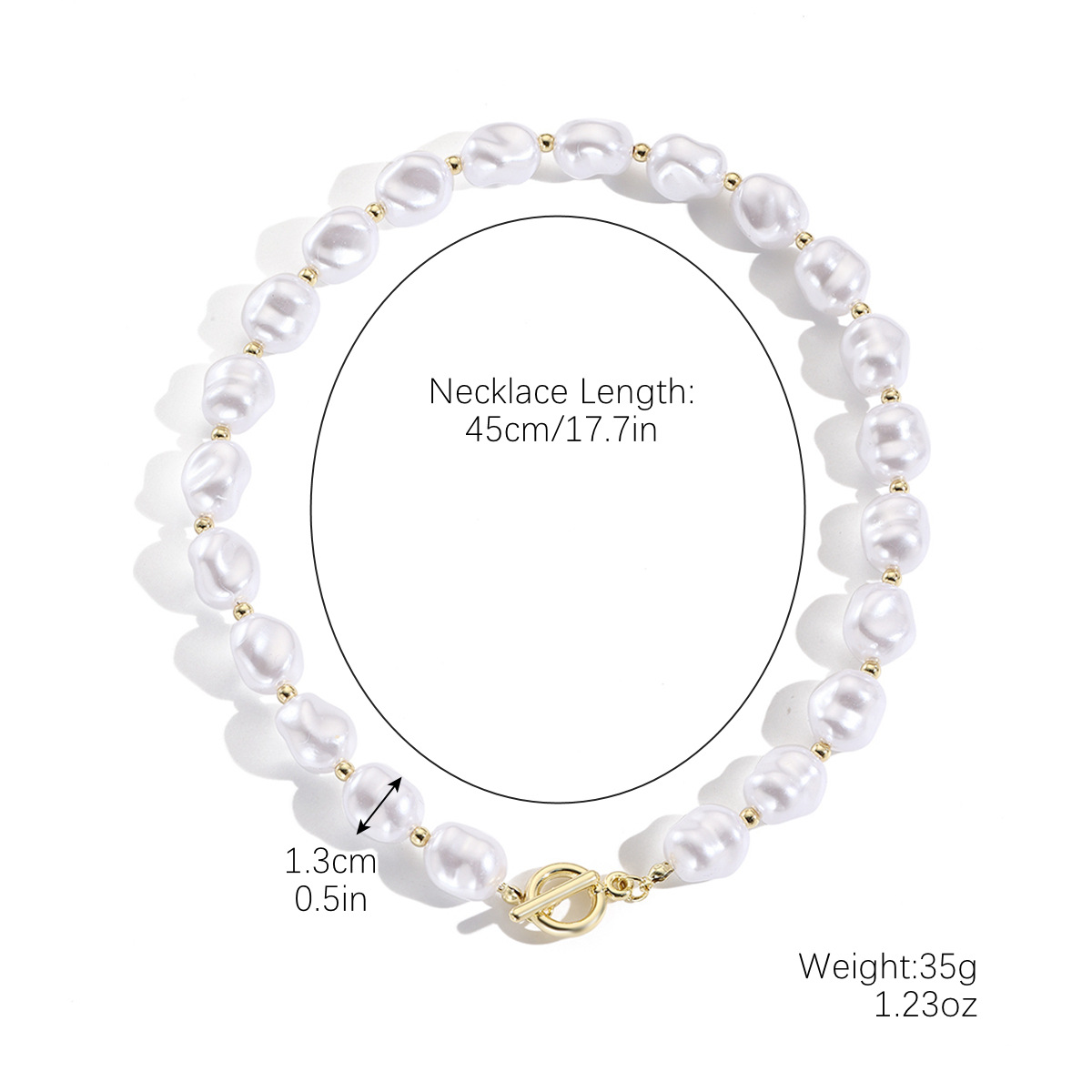 Jewelry stacked pearl necklace women exaggerated baroque pearl pendant collarbone chain