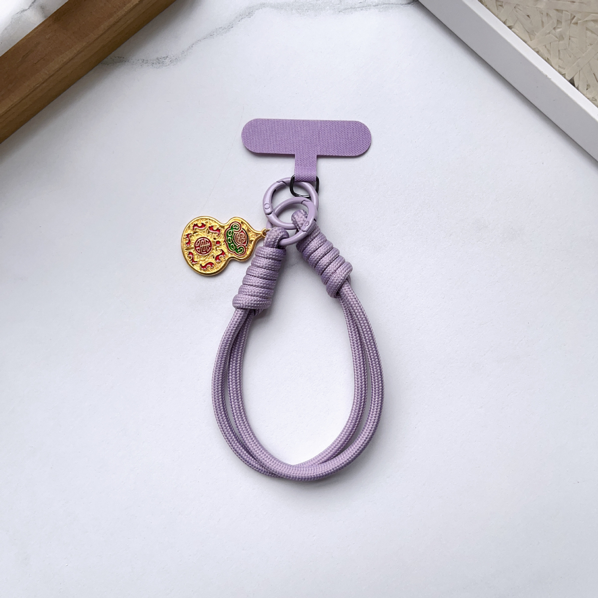 2026 New Year Little Horse Pendant Phone Lanyard Wrist Strap Keychain Anti-Loss Portable Solid Color Simple Nylon Lanyard