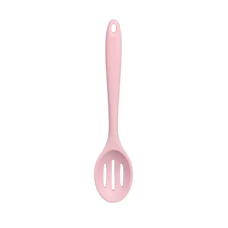 Food-grade integrated silicone dining spoon, high-temperature resistant soup spoon, slotted spoon, home non-stick pan silicone spoon