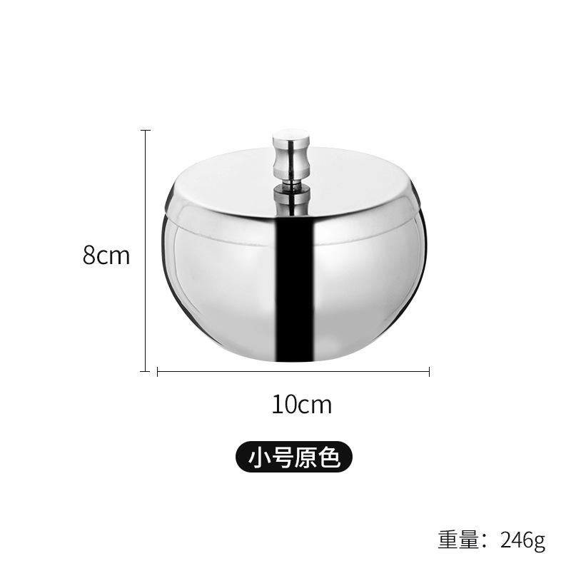 New Metal with Lid Windproof Home Stainless Steel Ashtray Thickened Large Office Bar Use