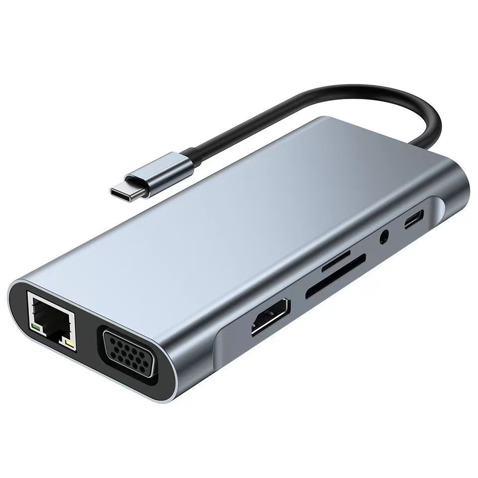 11-in-1 Docking Station Type-C to HDMI Notebook Multi-function Splitter Hub