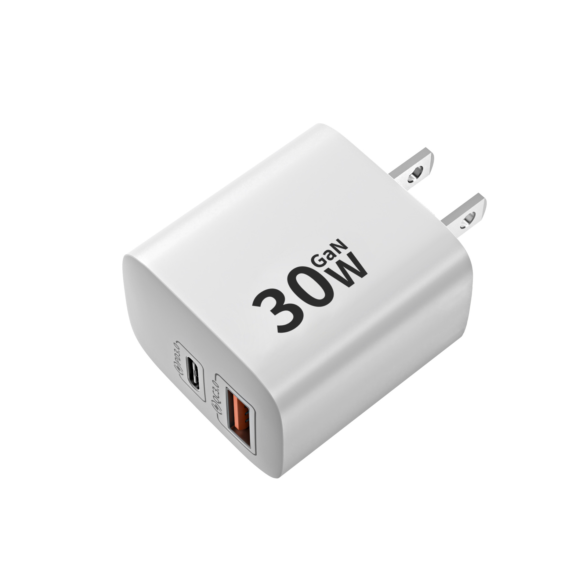 PD33W GaN charging head suitable for Apple Samsung phone QI2 wireless charging, US standard ETL charger