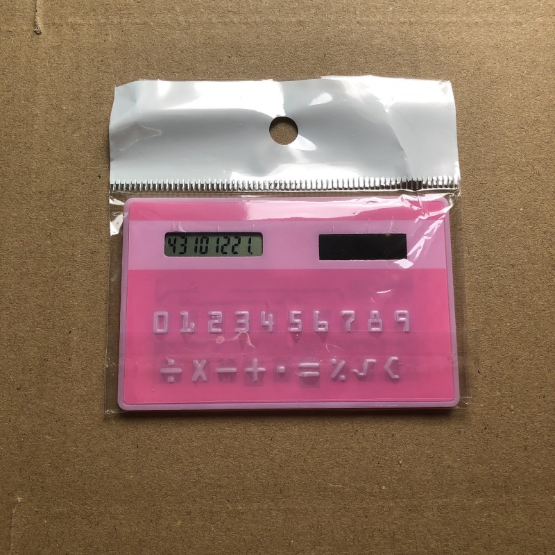 Color Card Calculator Portable Office Student Stationery 8-Digit Plastic Arithmetic Calculator