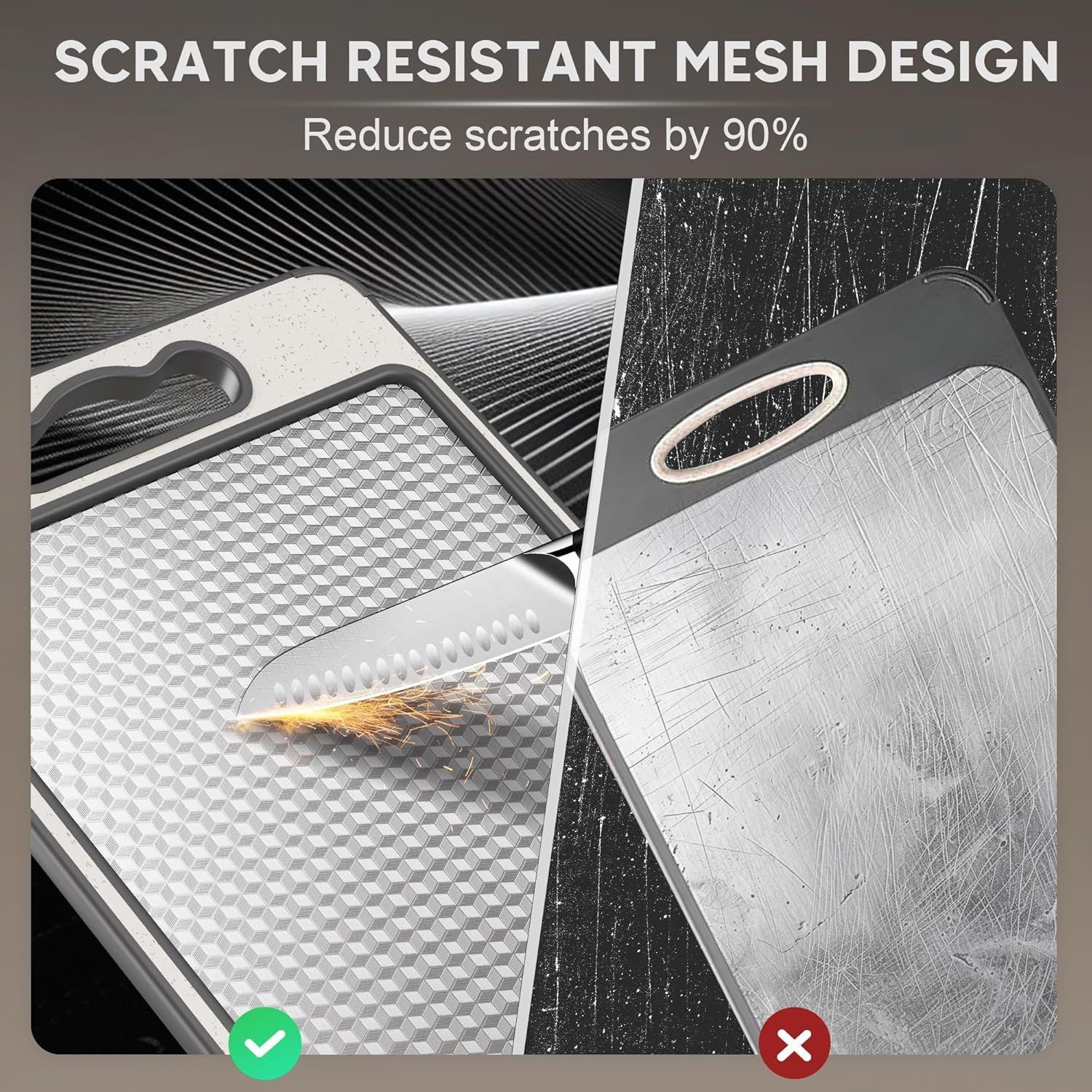 Stainless Steel Cutting Board 304 Thickened Anti-Slip Knife Sharpener Double-Sided Cutting Board Home Commercial Chopping Board Grinding