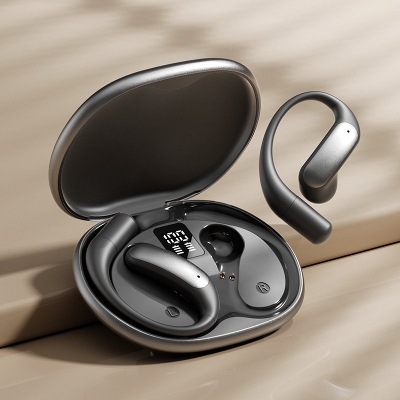 2026 New Bluetooth Earphones Open Earphones Wireless Private Mold Ultra-Long Battery Life Digital Display Hanging Ear Bluetooth Earphones
