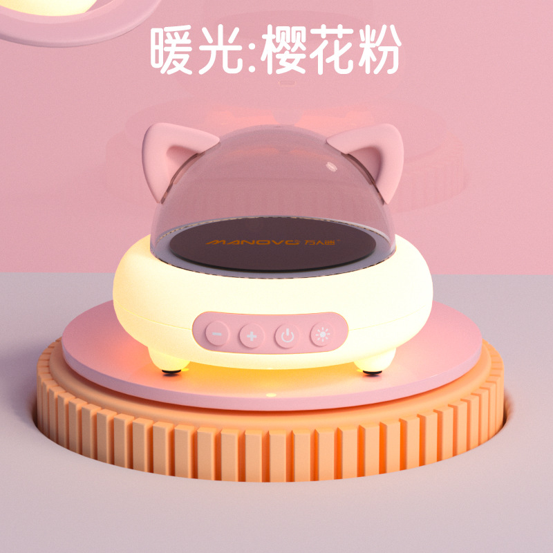 Charming A2 Mini Wireless Bluetooth Speaker Small Flying Saucer Vinyl Rotating Record Player Gift Audio