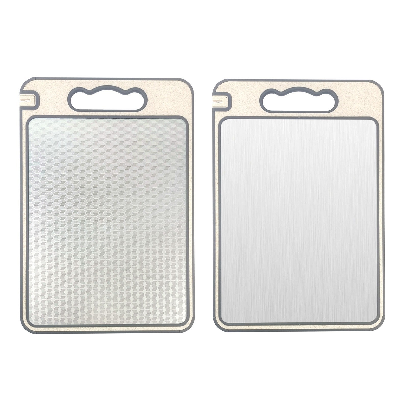Stainless Steel Cutting Board 304 Thickened Anti-Slip Knife Sharpener Double-Sided Cutting Board Home Commercial Chopping Board Grinding