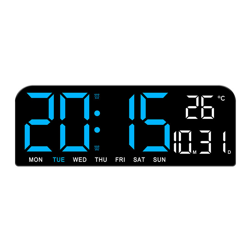 New Large Screen Alarm Clock Simple LED Desktop Clock Clock Large Size Table Clock Hanging 0707
