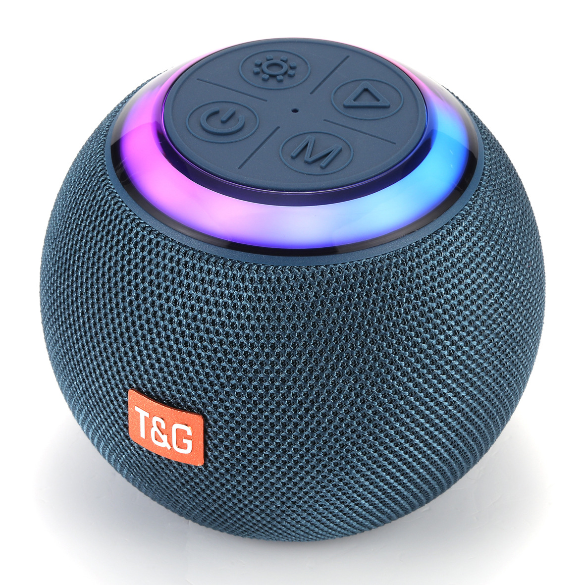 TG683 Bluetooth Speaker Round Colorful Light Card Slot U Disk Portable Large Horn Mini Subwoofer Sphere Speaker