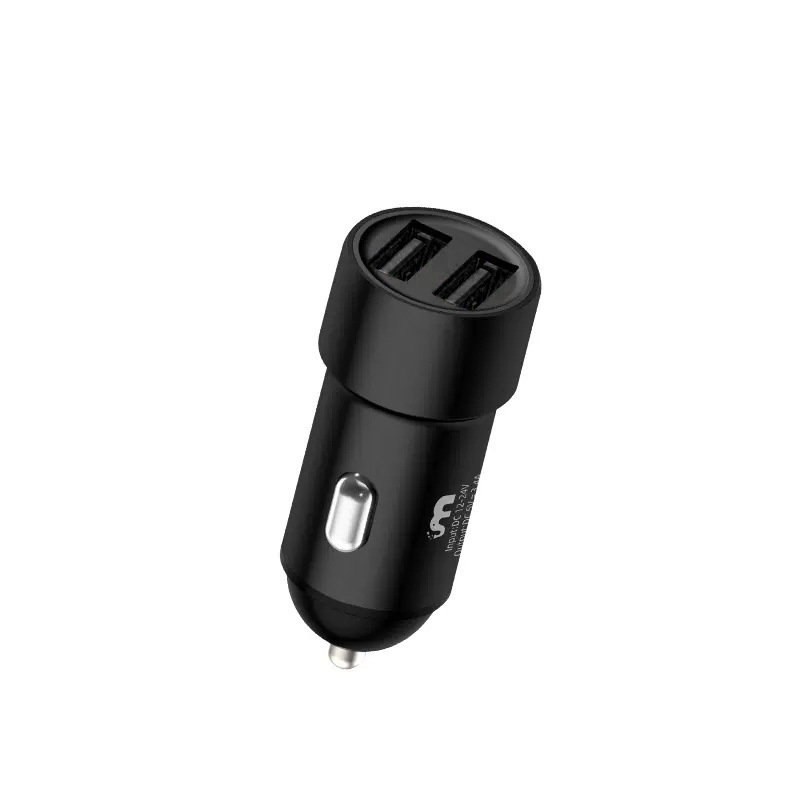 Baitong K5 Car Phone Charger 3.4A Fast Charging Dual Port USB Car Power Converter Metal Car Charger Head