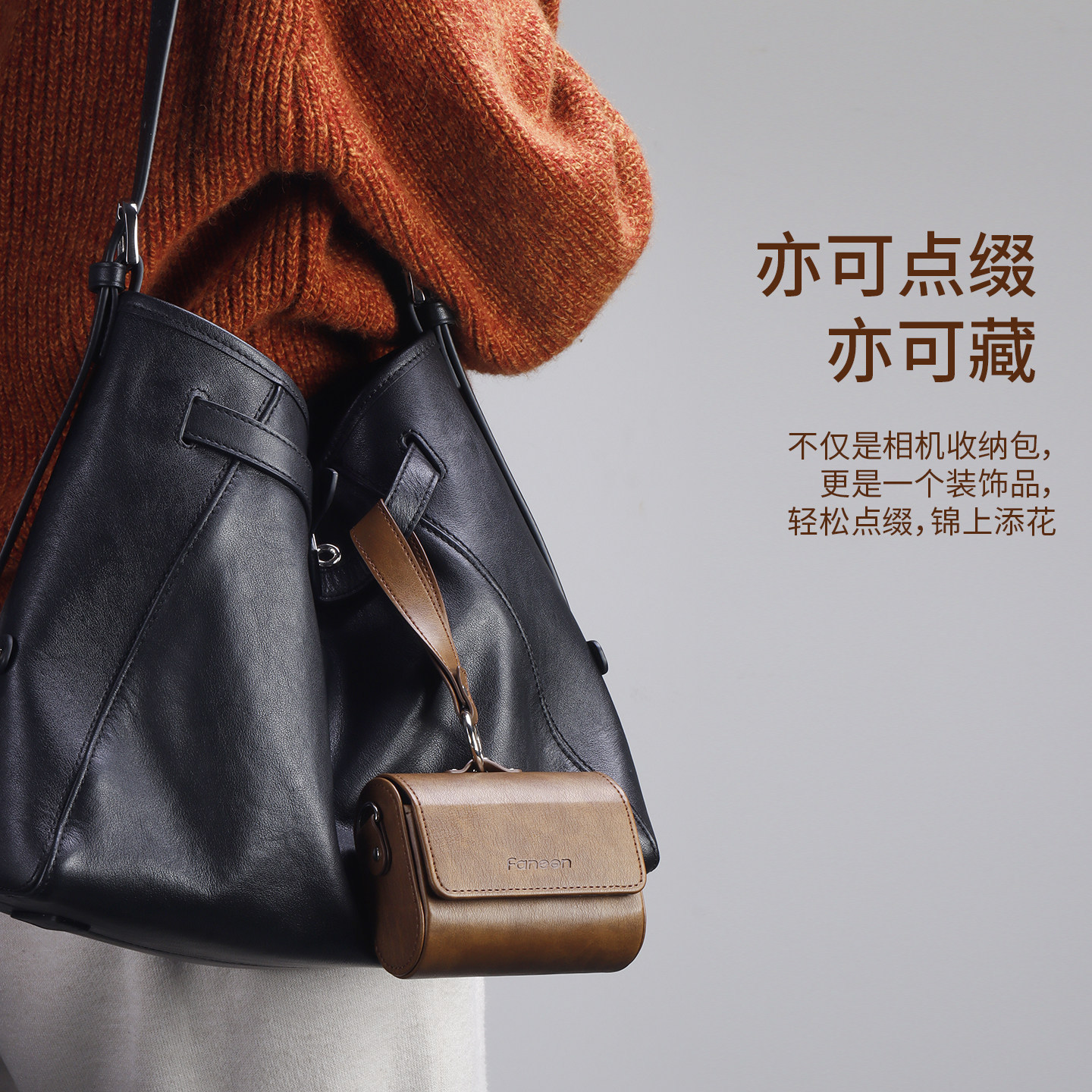 Compatible with DJI Action 6 storage bag, Action 5 Pro/4/Nano/Insta360 camera crossbody portable bag