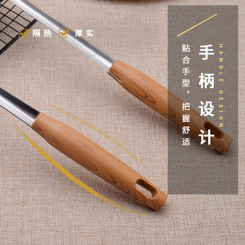 Non-magnetic stainless steel kitchen utensil, wood grain handle, spatula, soup ladle, kitchen set, cooking spoon, kitchen tools