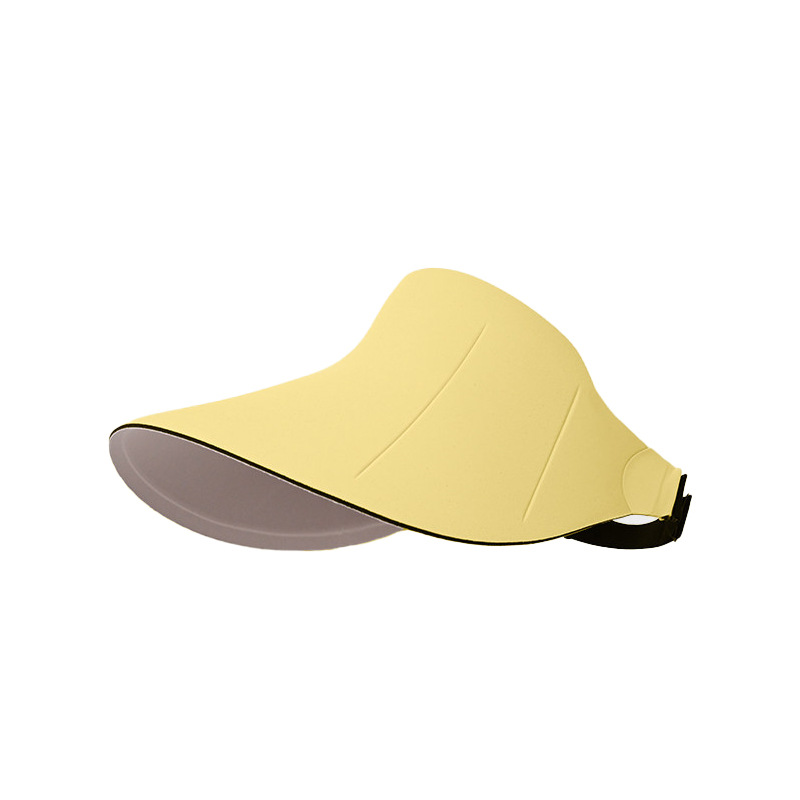 New seamless brimless sun protection hat for women, summer outdoor large brim travel UV protection sun hat