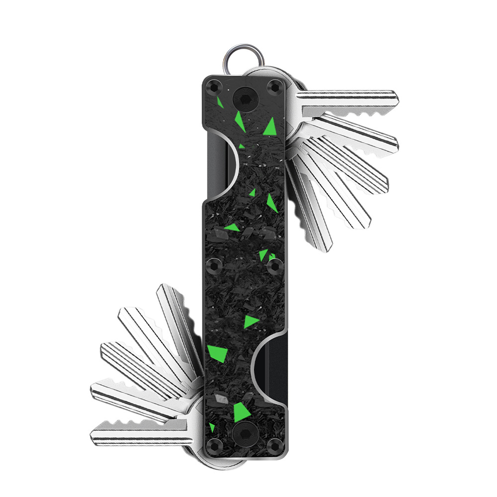 2025 New Double-Head Metal Keychain Aluminum Alloy Key Clip Multi-Key Organizer Holds 2-6 Keys