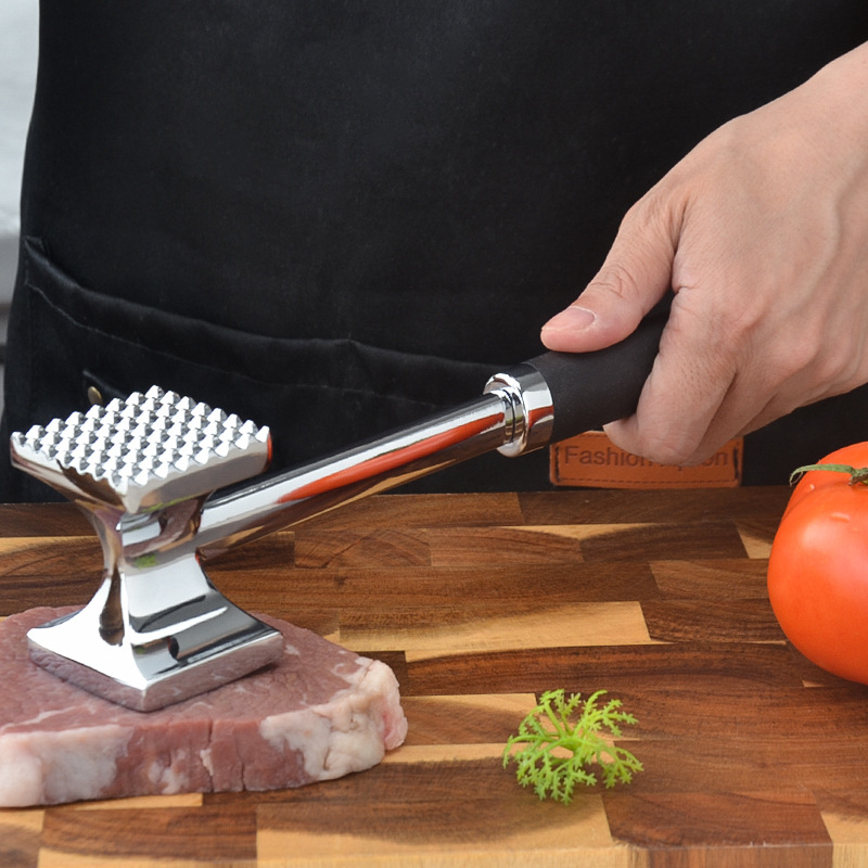 Household aluminum meat tenderizer thickened tender meat tenderizer beef pork chop meat tenderizer kitchen gadget large size meat mallet