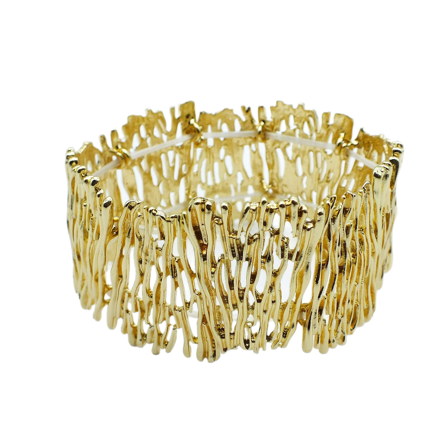 B14 Accessories Mixed Batch Silver Plated Rhinestone Geometric Elastic Bracelet