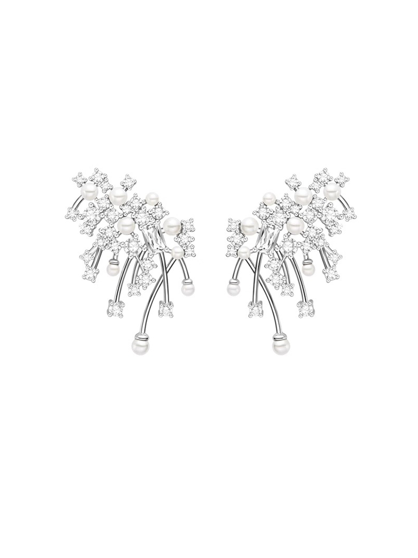 Exclusive Hefang Dazzling Star Cloud Earrings Elegant Ear Clip Stud Earrings Women Gift