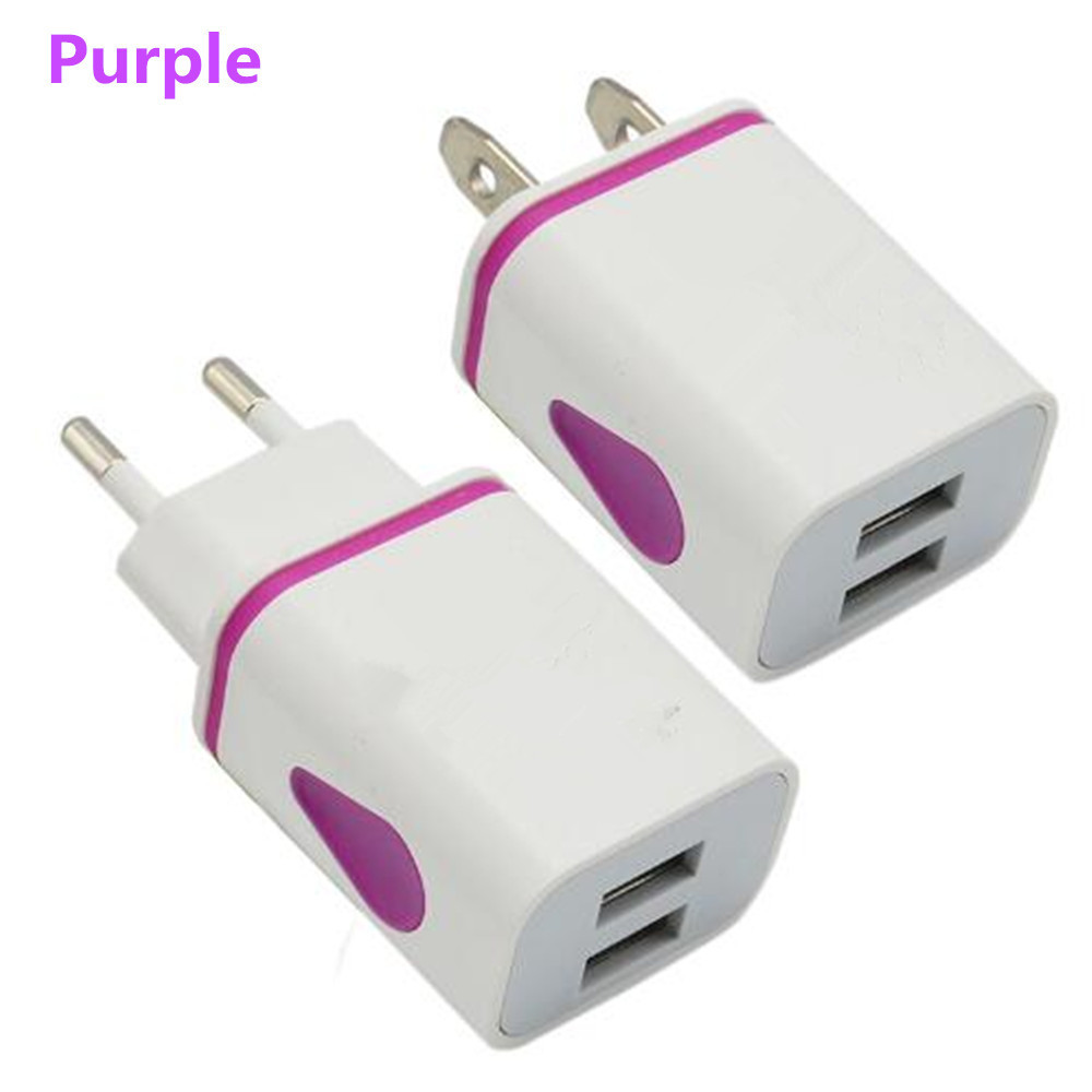 2USB Waterdrop LED Glowing Charger Smartphone Dual Port Drop Travel Charger Raindrop Charging Head