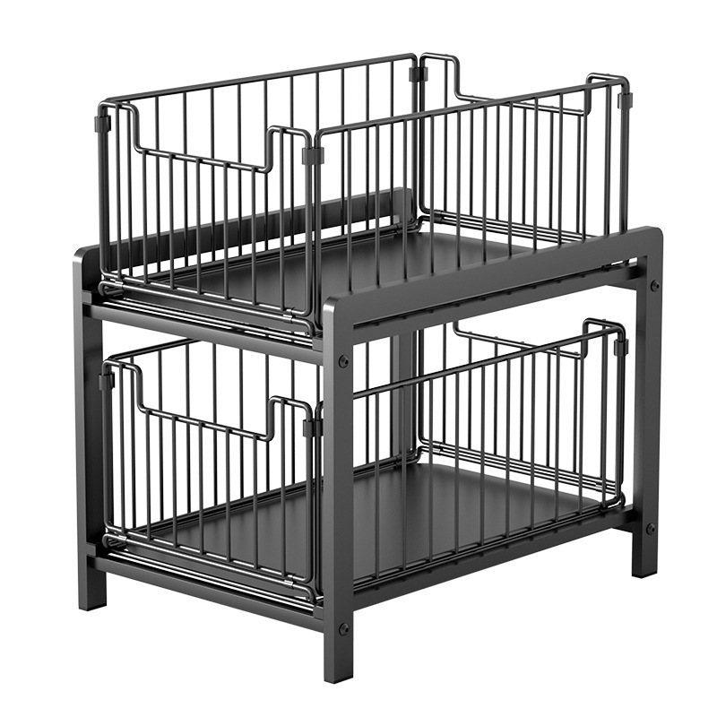Under sink pull-out storage rack cabinet storage rack multi-layer detachable kitchen counter miscellaneous bottle jar storage rack