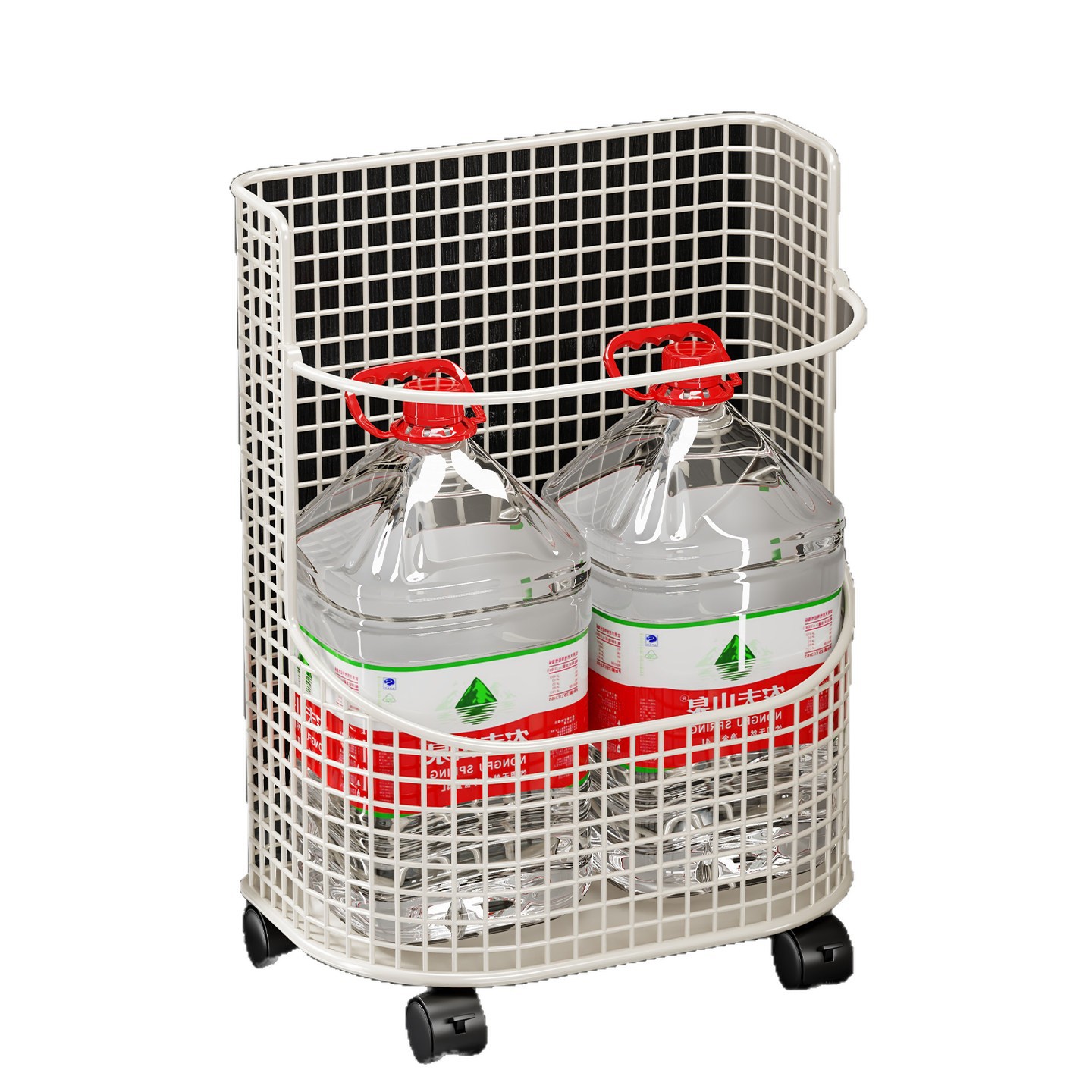 Cleaning Tool Storage Basket, Bathroom Storage Rack, Large Capacity Floor-standing Mop Broom Tool Storage