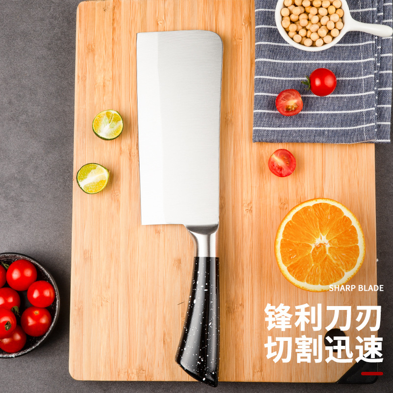 Hollow handle knife set wooden base combination kitchen knife fruit knife peeler scraper household folding multifunctional