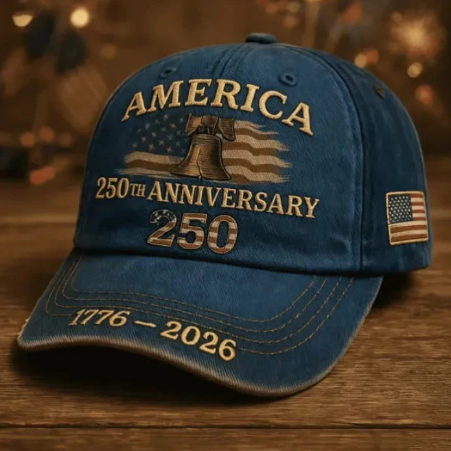 Embroidered US 250th Anniversary Cap Sun-Protective Baseball Cap