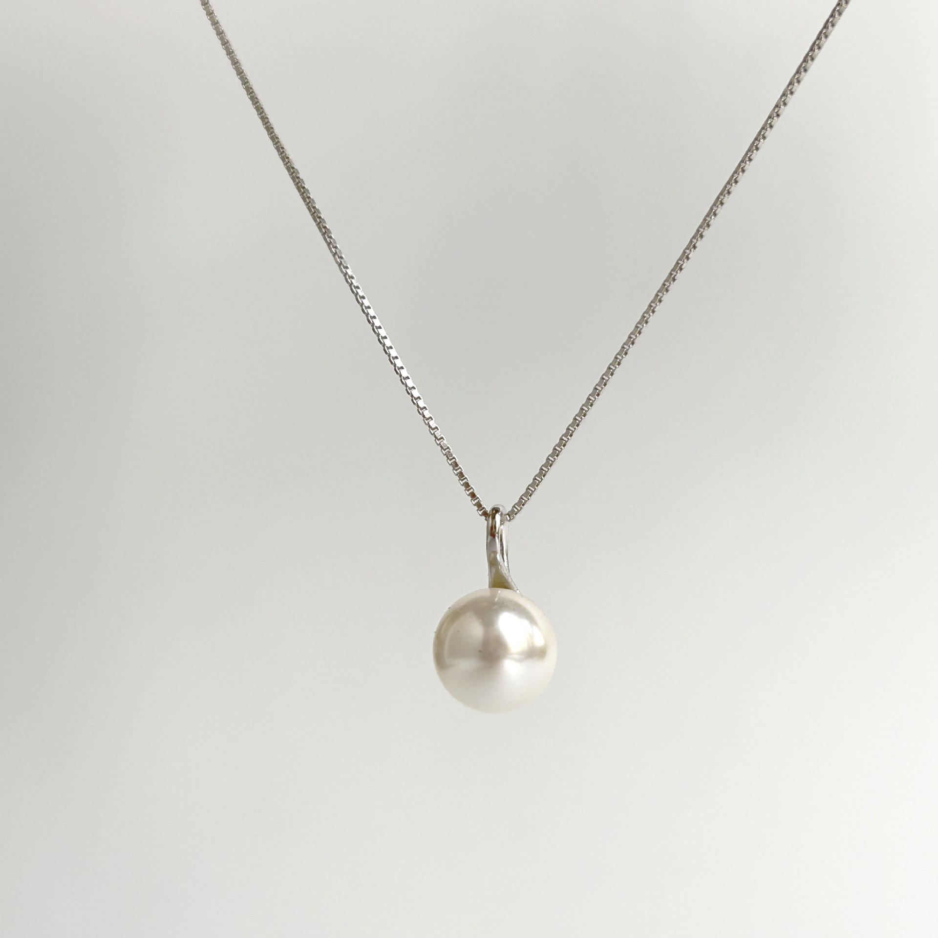 S925 sterling silver natural freshwater single pearl pendant 2026 new collarbone chain S999 neck accessories
