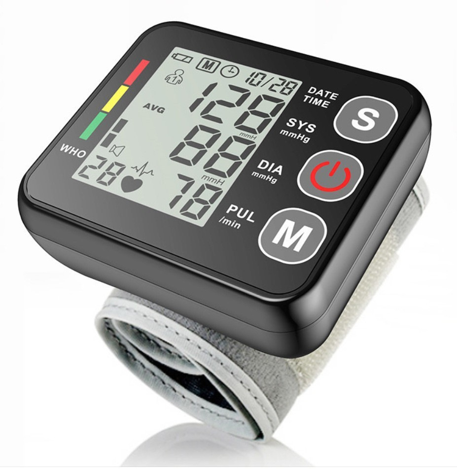 Wrist Blood Pressure Monitor Home Medical Automatic Electronic Measuring Instrument LED Wrist Blood Pressure Monitor