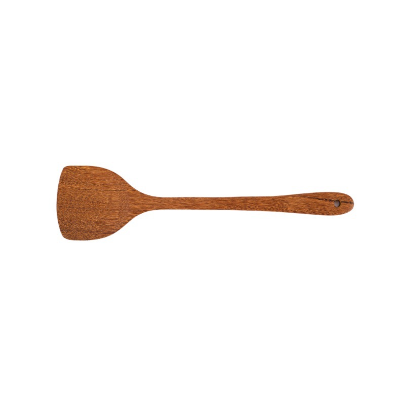 Home Unpainted Chicken Wing Wood Spatula Non-stick Pan Wooden Spatula Long Handle Stir-fry Spatula Wooden Spatula Kitchen Tool Set