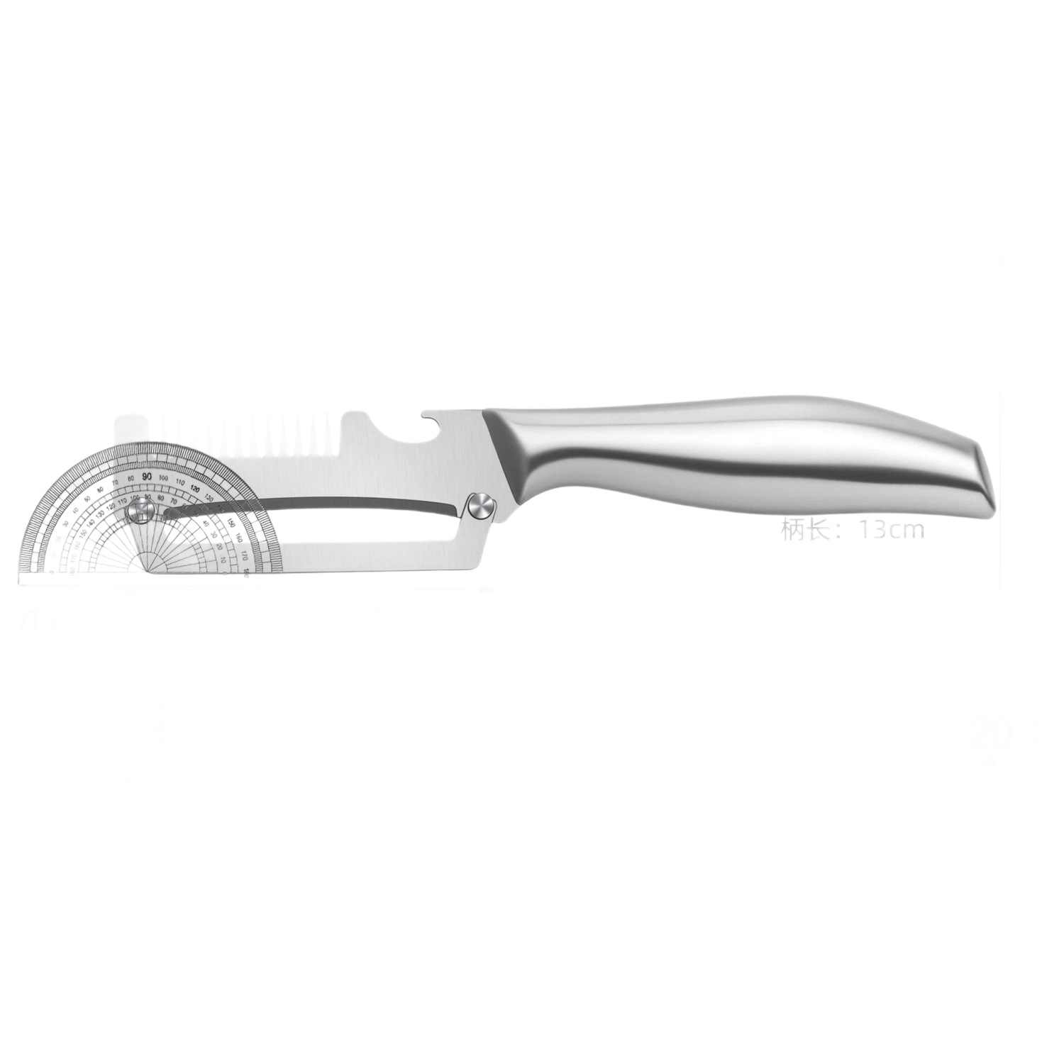 Multifunctional stainless steel scallion peeler, peeler, and bottle opener three-in-one kitchen household fruit peeler and scraper