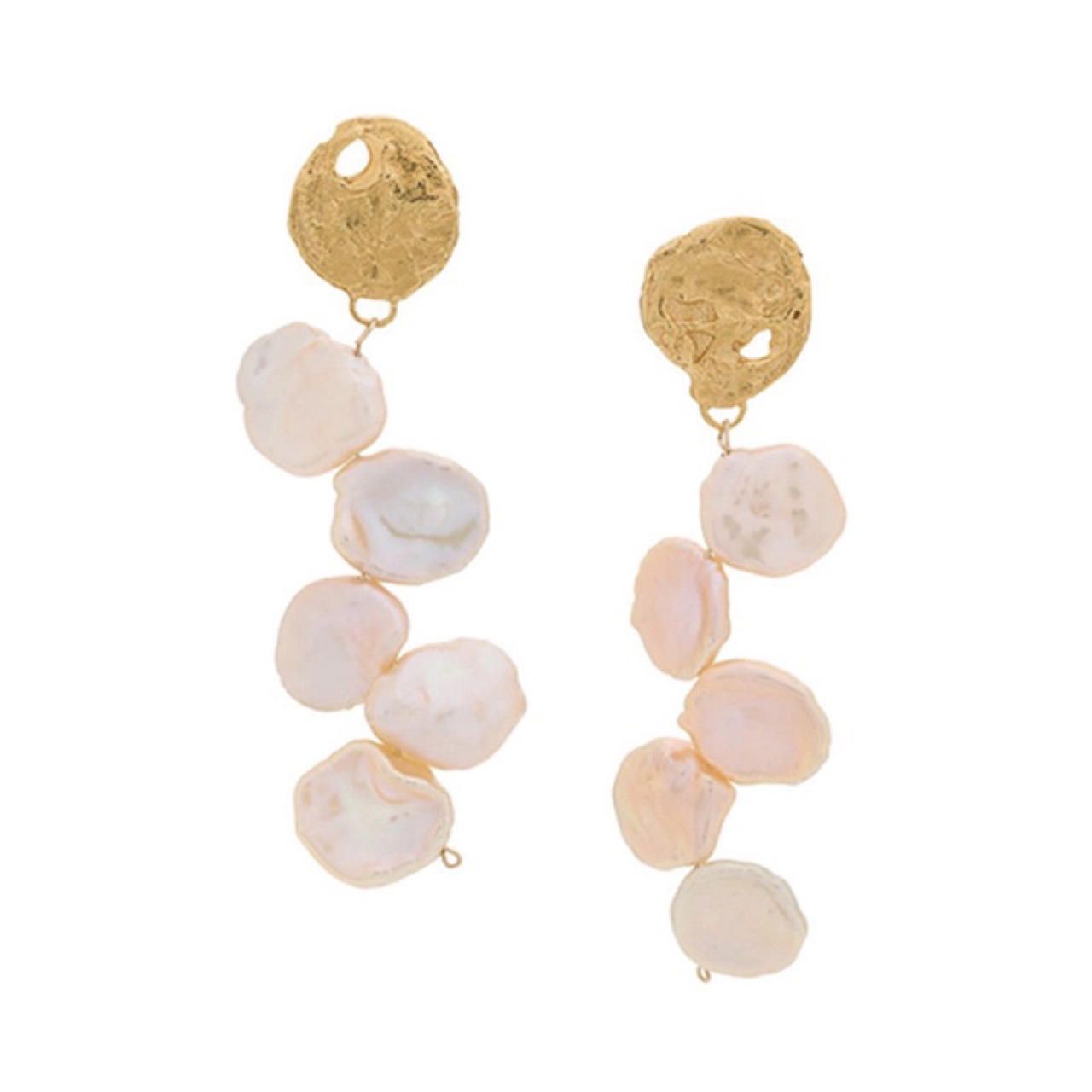 Natural Silver-Gray True Akoya Petal Pearl Earrings Elegant Style