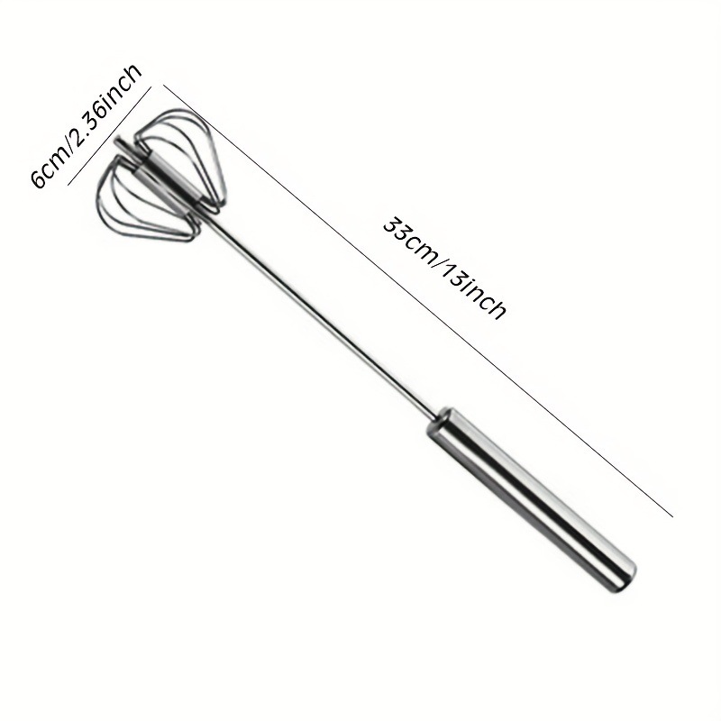 Stainless steel egg beater semi-automatic milk frother press manual egg beater thickened egg mixing baking tool