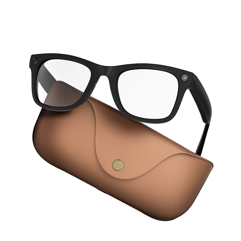 MT5 Ultra Smart Glasses 8MP Camera AI Real-time Translation Music Bluetooth Call with Charging Case