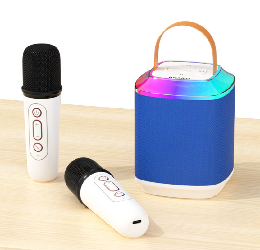 Private Mold K Song Speaker Microphone All-in-One Portable Audio Wireless Bluetooth Karaoke Children Gift