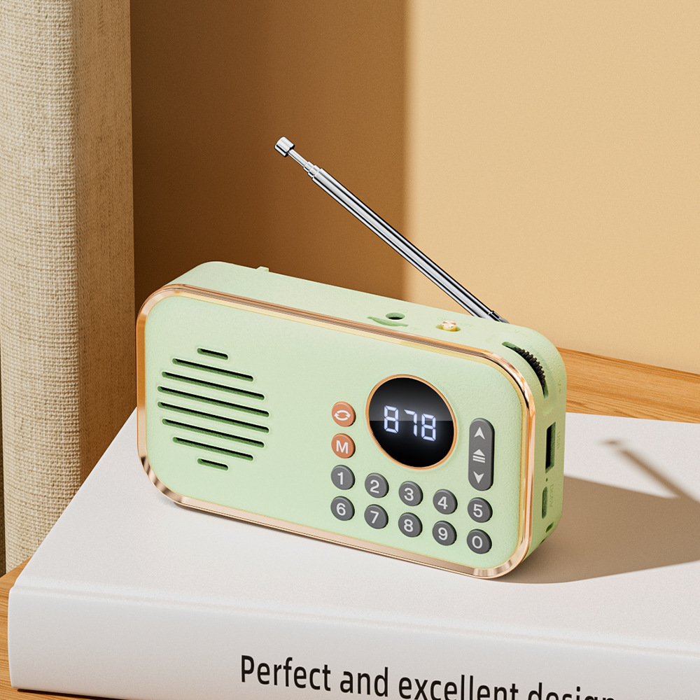 New Elderly Radio Walkman Bluetooth Speaker Portable Music Player Card Insert U Disk Audio